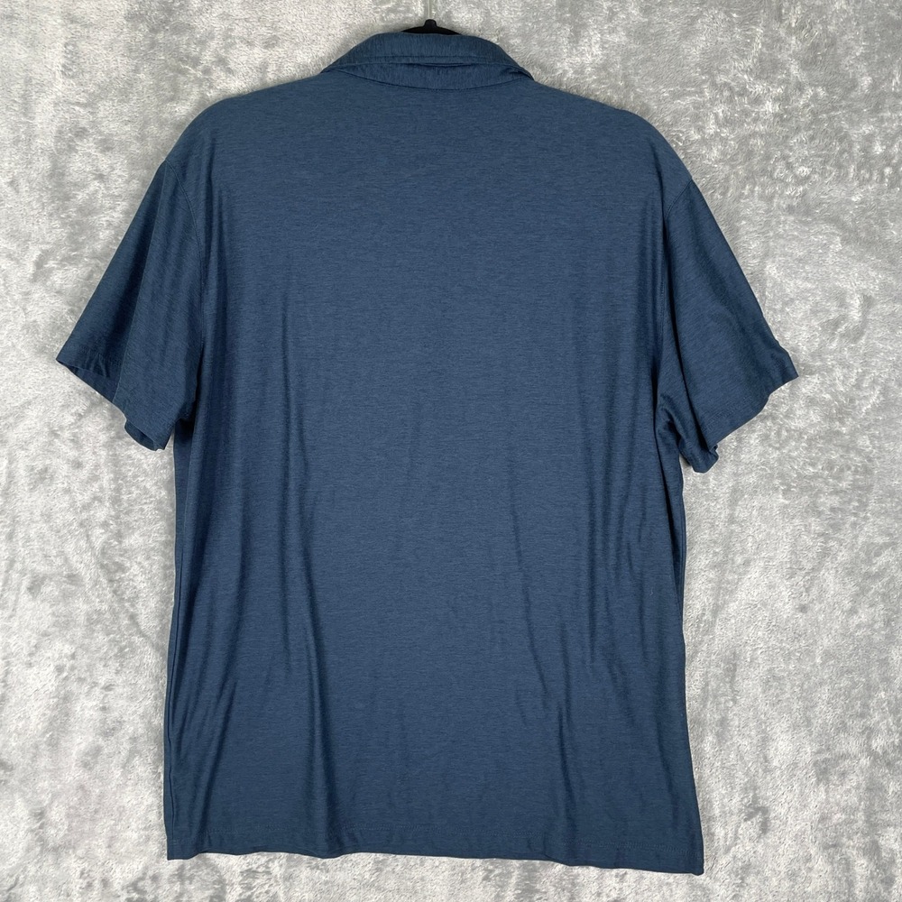 Vuori Polo Shirt Mens Large Navy Blue Excellent V188 Performance Short Sleeve - Picture 6 of 8